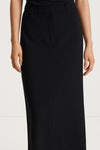 black ankle length skirt crepe stylein berkeley detail
