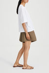 Sonya shorts flared utility pockets army green khaki stylein side image