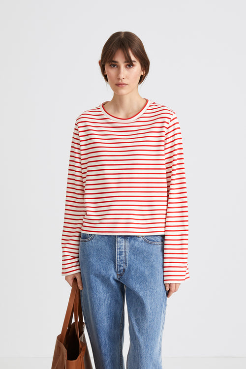 JERRY TOP - RED STRIPED