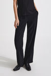Boris loose fitted trousers sewn creases black stylein front image