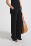 Boris loose fitted trousers sewn creases black stylein side image