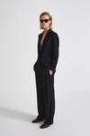 Boris loose fitted trousers sewn creases black stylein side image