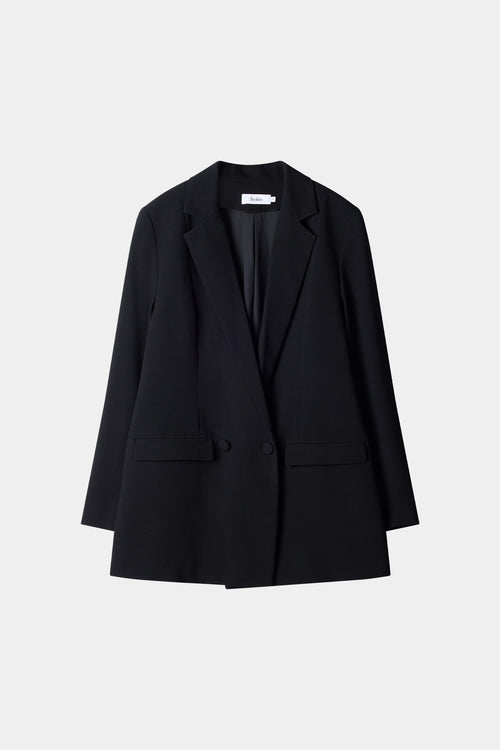 STRAIGHT FITTED BLAZER - BENITO BLACK
