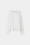 Abella rib knit sweater white stylein packshot