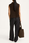 Amara knitted sleeveless top coffee stylein back