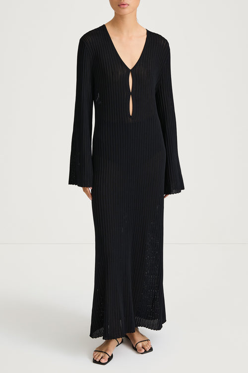 Andrea knitted dress black stylein model image front