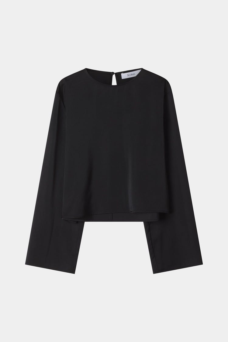 BLACK WIDE SLEEVE BLOUSE STYLEIN Mirai packshot