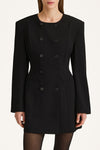 Beatrix dress black stylein front close up