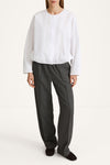Belicia wide leg trousers dark grey stylein front