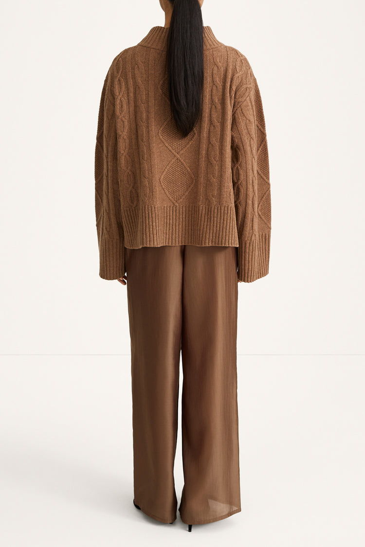 beige transparent trousers stylein back bitonto