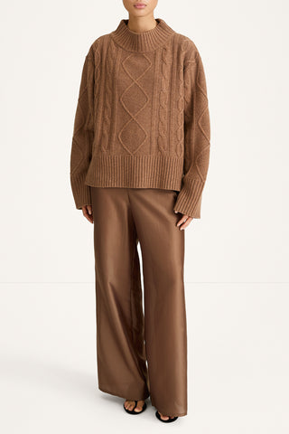 Beige transparent trousers Bitonto praline stylein model image