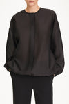 Blyss transparent blouse black stylein model image front close