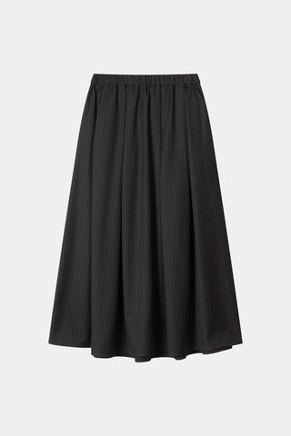 BORINA SKIRT - COFFEE PINSTRIPE