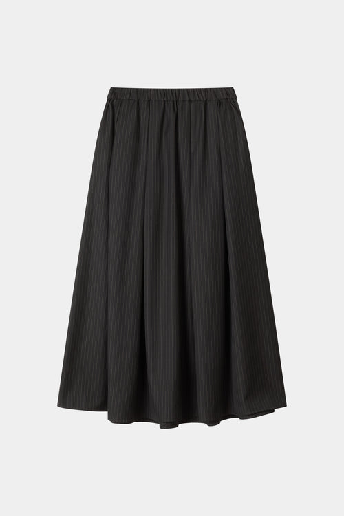 BORINA SKIRT - COFFEE PINSTRIPE