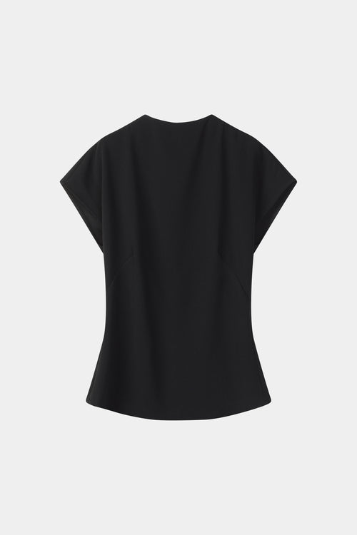 Borno short sleeve top black stylein model image front