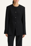 Bova black blazer stylein model image front close