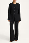 Bova black blazer stylein model image  front