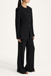 Bova black blazer stylein model image  side