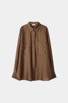 Beige transparent oversized shirt stylein brailee packshot
