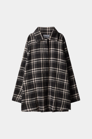 Bremen shirt cotton flannel black check stylein packshot