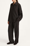 Brenley shirt coffee pinstripe stylein side