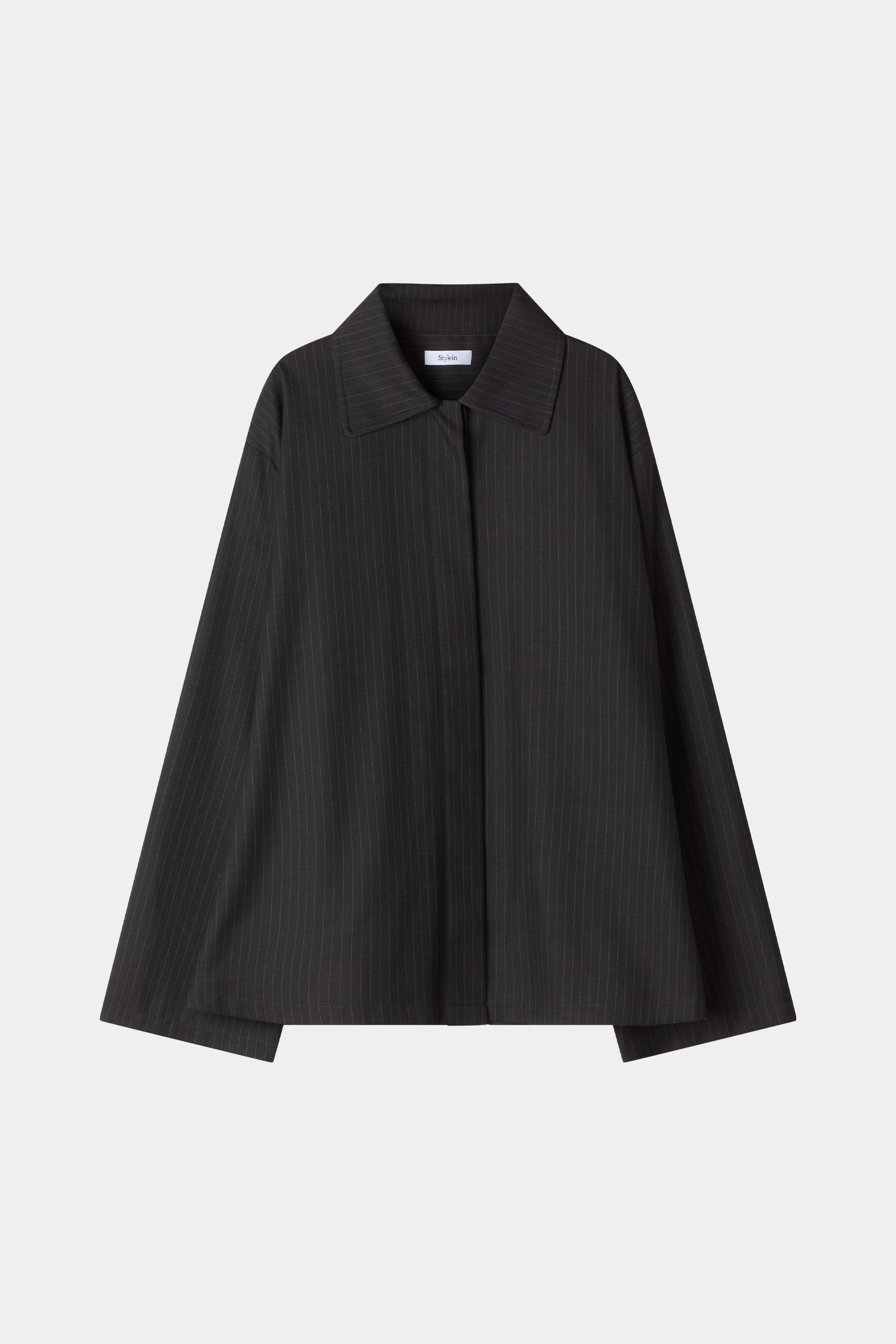 Brenley shirt coffee pinstripe stylein packshot