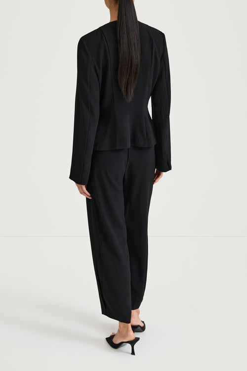 Brienne blouse black stylein long sleeve model image back