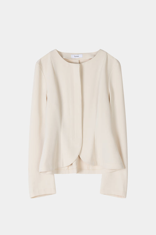 Brienne blouse ivory stylein long sleeve packshot
