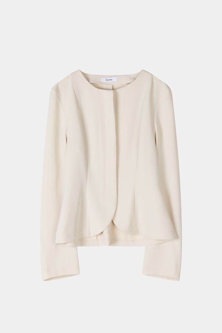 Brienne blouse ivory stylein long sleeve packshot