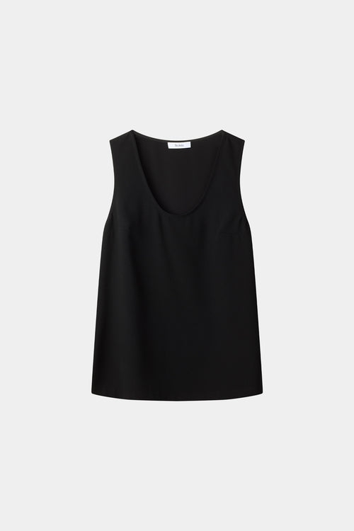 Buccino sleevless top black stylein model image front