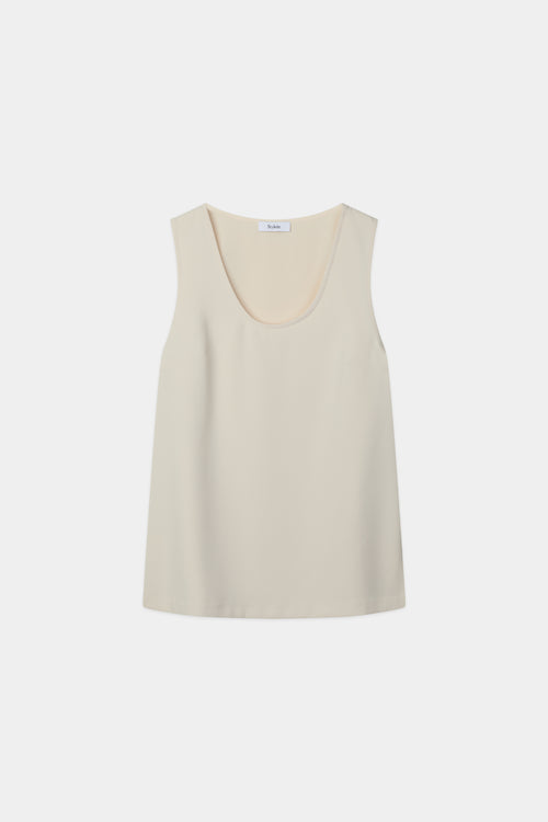 Buccino top ivory stylein model image front