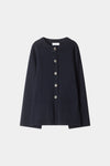 knitted navy cardigan cinched waist stylein houlia packshot