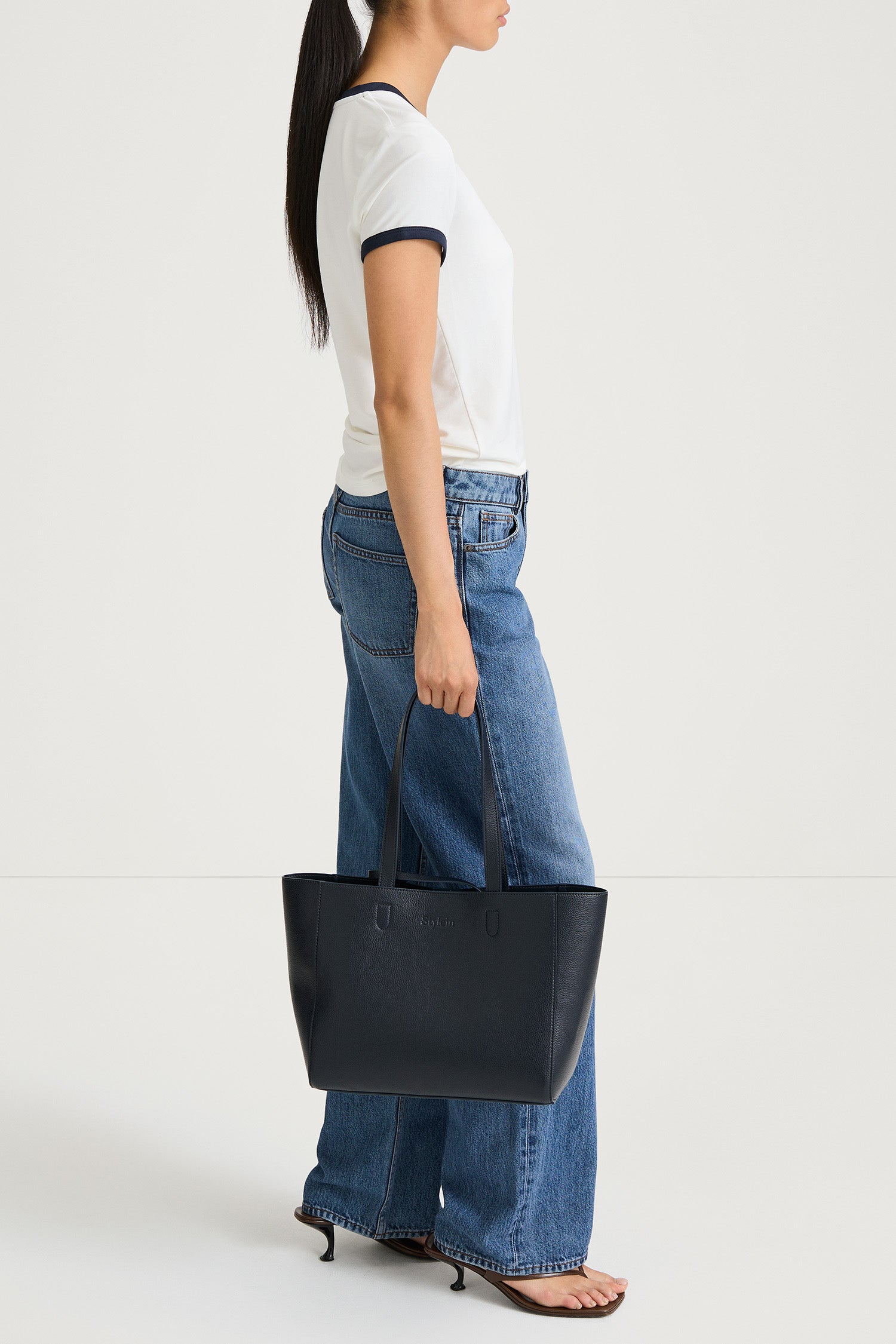 CLEO TOP - WHITE/NAVY