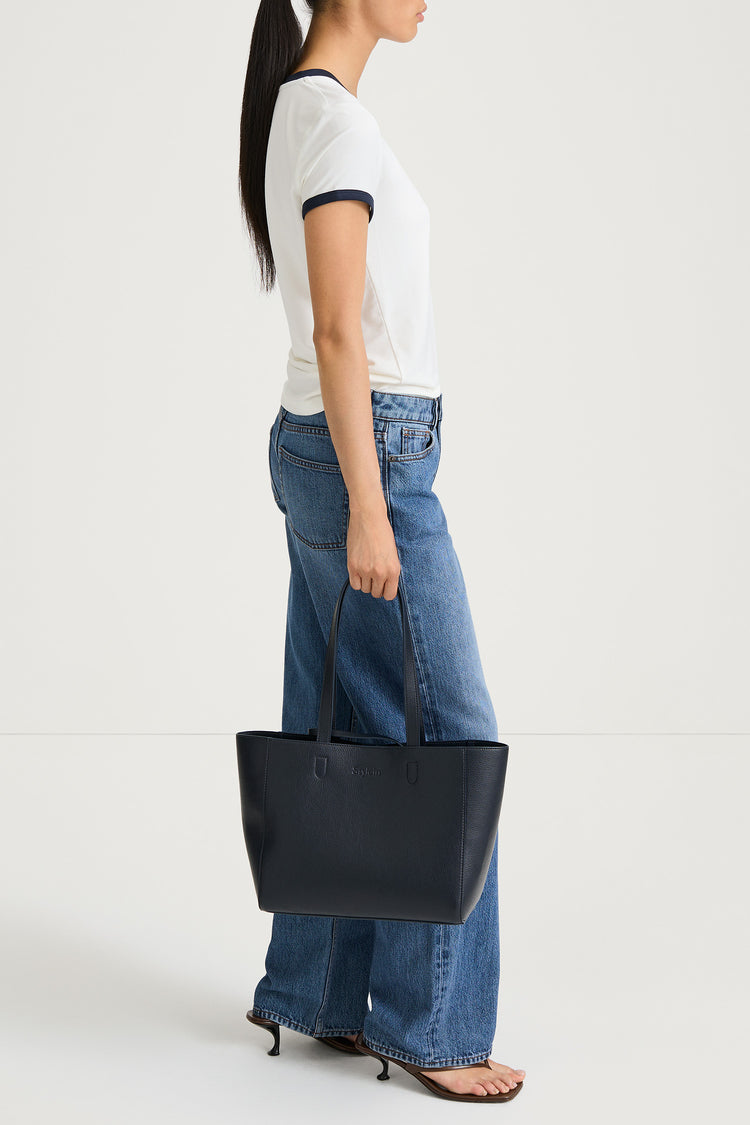 CLEO TOP - WHITE/NAVY