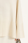 Hala long sleeve knitted sweater cream stylein model image close-up front