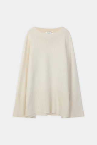 Hala long sleeve knitted sweater cream stylein packshot