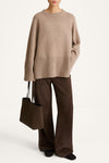 Hala wool sweater oat stylein model image  front