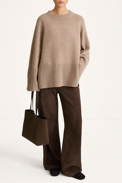 Hala wool sweater oat stylein model image  front