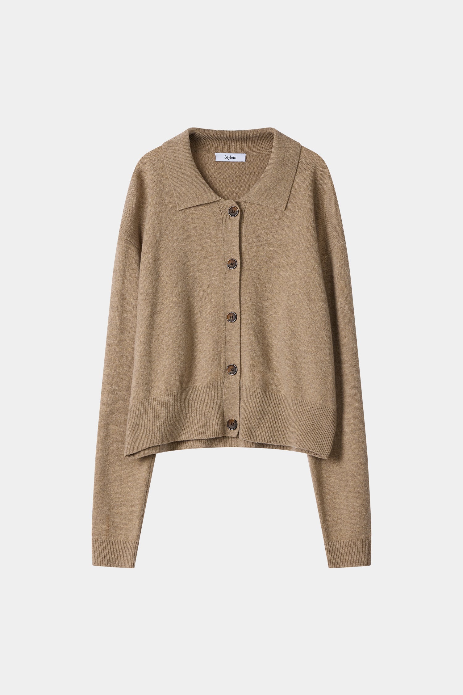 Halina cardigan merino wool oat stylein packshot