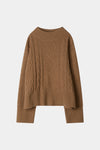 Hania cable knit merino wool sweater beige stylein packshot