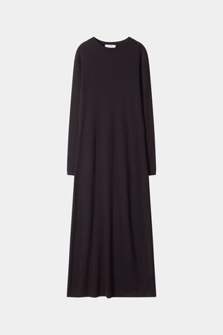 Hemera merino wool long maxi dress coffee stylein packshot