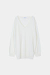 Heramira merino wool v-neck sweater cream stylein packshot