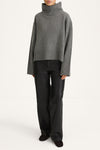 Hilary polo sweater mid grey stylein front