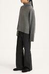 Hilary polo sweater mid grey stylein side