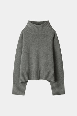 Hilary polo sweater mid grey stylein packshot