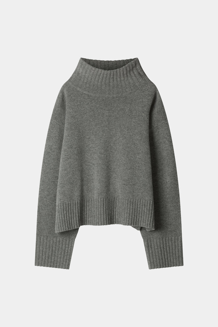 Hilary polo sweater mid grey stylein packshot
