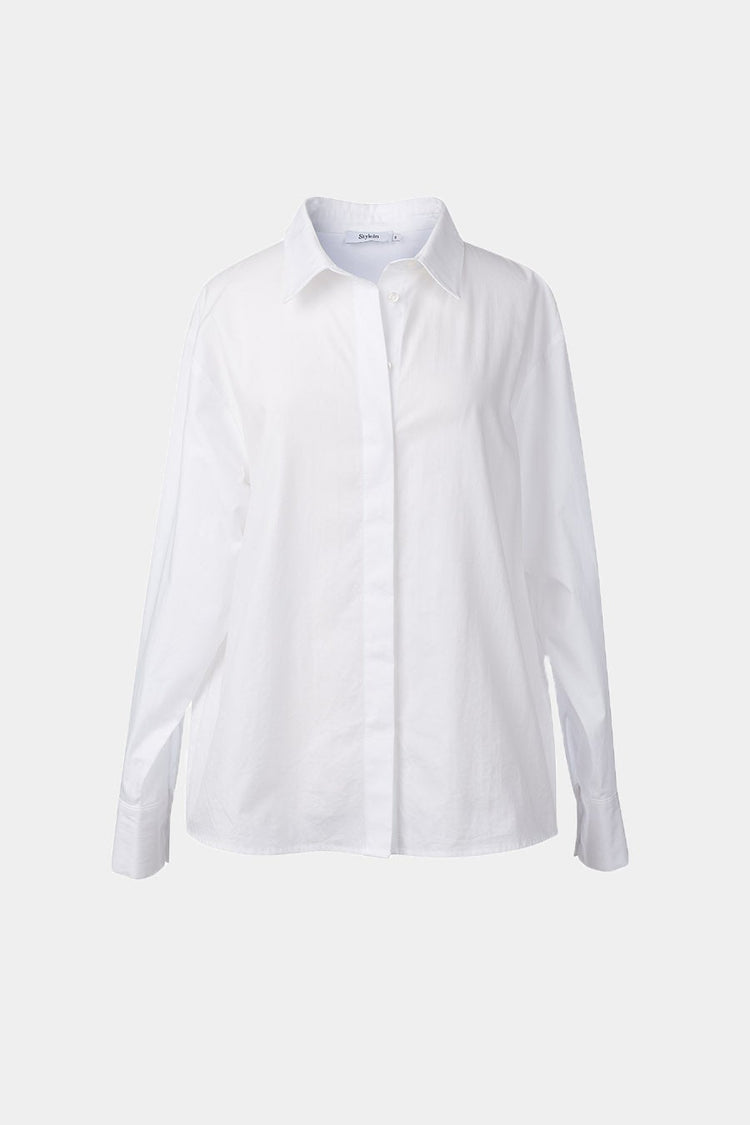 Jackie shirt boxy silhouette white stylein packshot