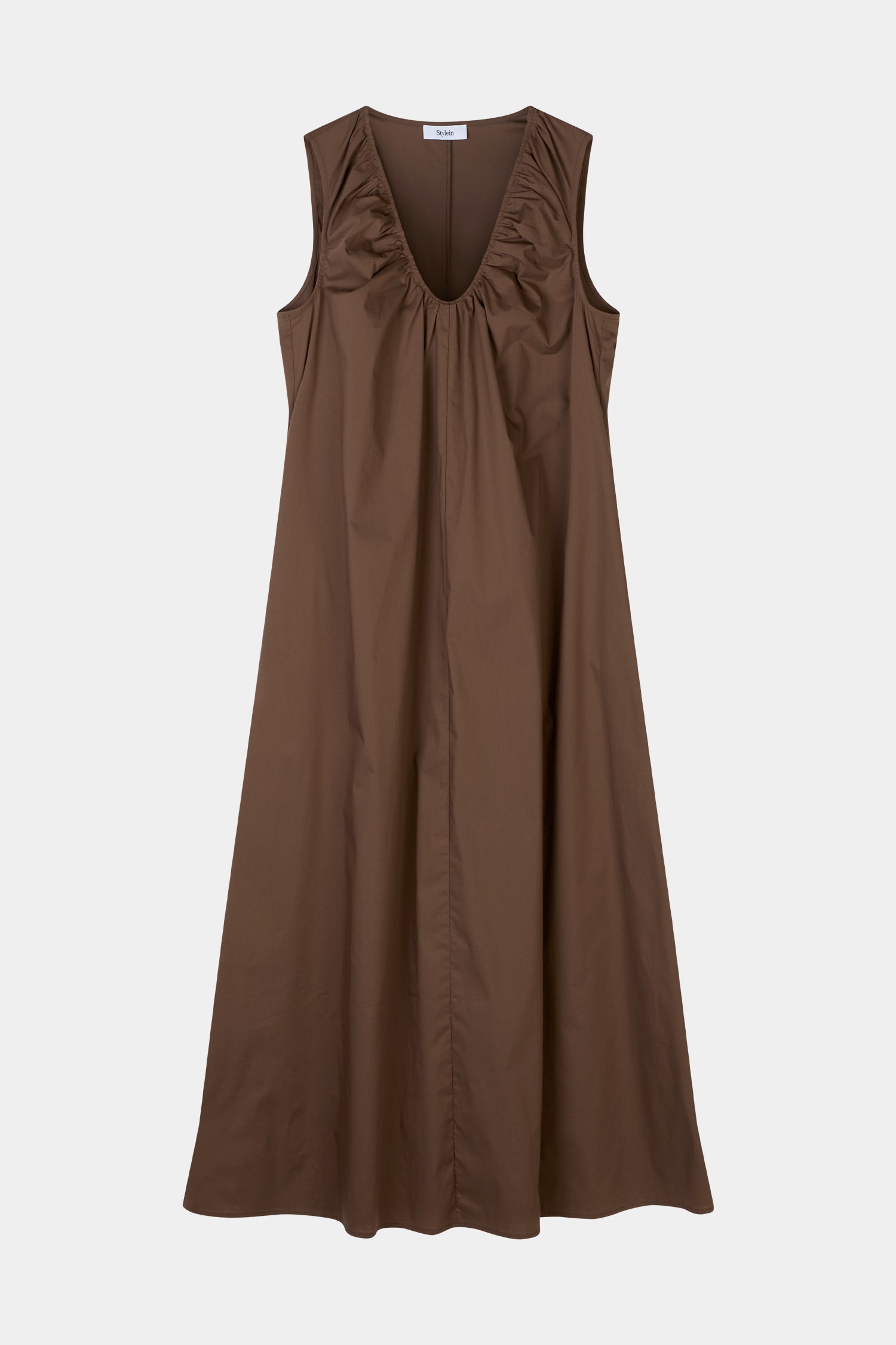 Jaisie long dress cream stripe stylein packshot