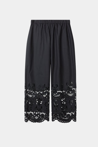 Jamie embroidery trousers black stylein packshot