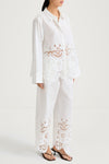 Jamie embroidery trousers white stylein model image side